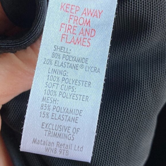 Black One piece bathing suit /waist forming gold ring detail on strap size 16-XL - Picture 6 of 7